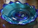 琉球ガラス/青の海　大皿