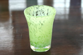 【琉球ガラス】クラウドビアグラス　緑