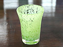 琉球ガラス/クラウドビアグラス（緑）