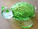 琉球ガラス/長寿海亀（緑）