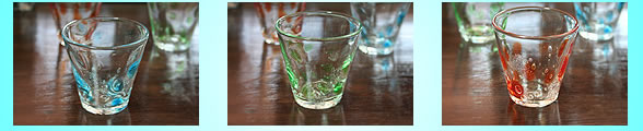 【琉球ガラス】　３．５インチ水中グラス