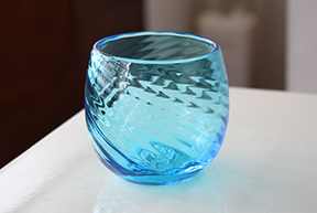 琉球ガラス　かりゆしグラス「空」　拡大写真