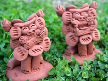 シーサーペアミニミニ 作 糸満工芸陶苑